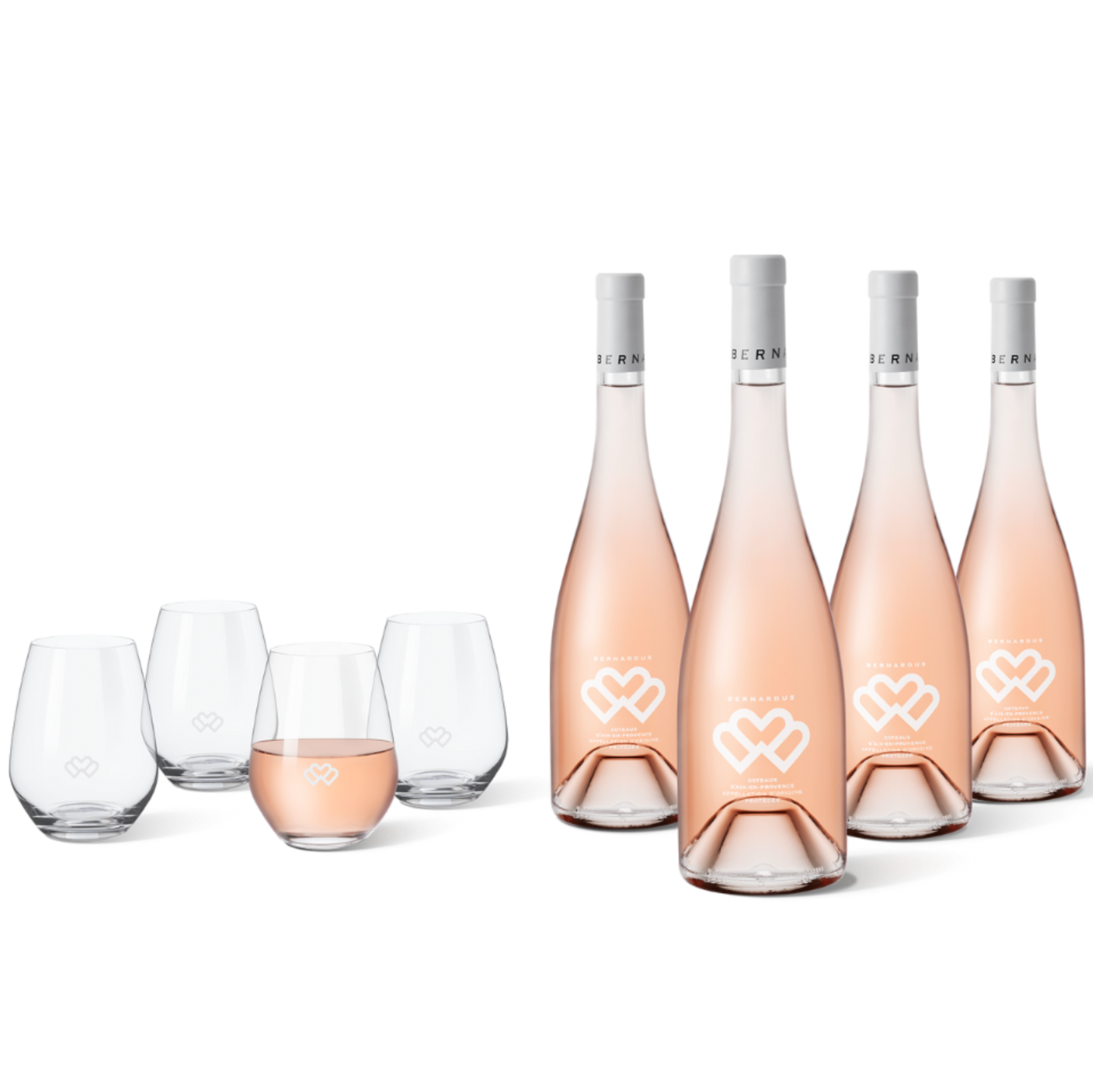 Rosé Set + 4 Tumblers